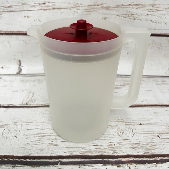TUPPERWARE Vintage Sheer Frosted Beverage Pitcher - Picture 1 of 7